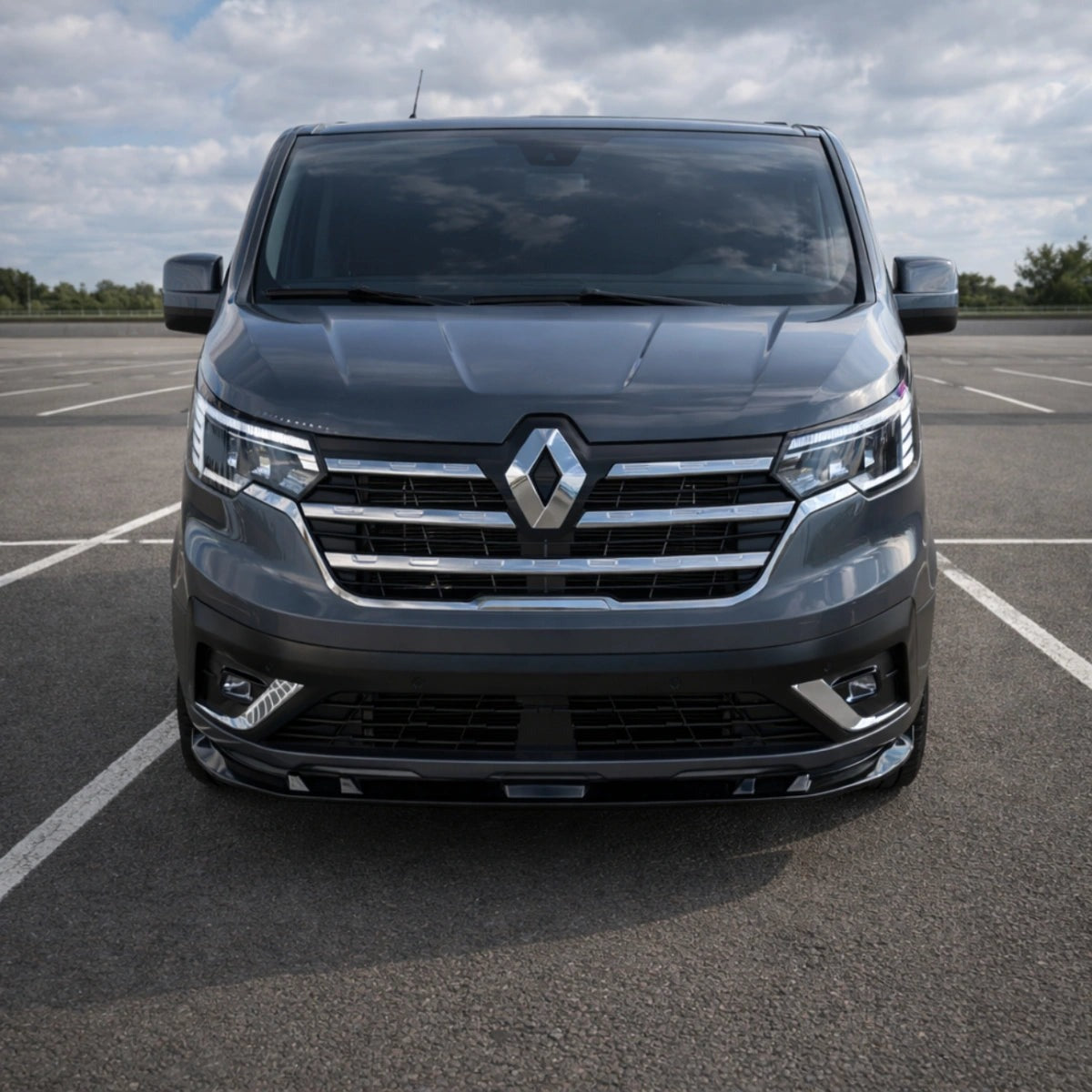 Apex Aero Design Front Spoiler Gloss Black (ABS) – Sport Styling for Renault Trafic (2023+)