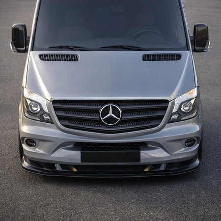 Apex Aero Design Front Splitter Gloss Black (ABS Plastic) – Sport Style for Mercedes Sprinter W906 (2014-2018)