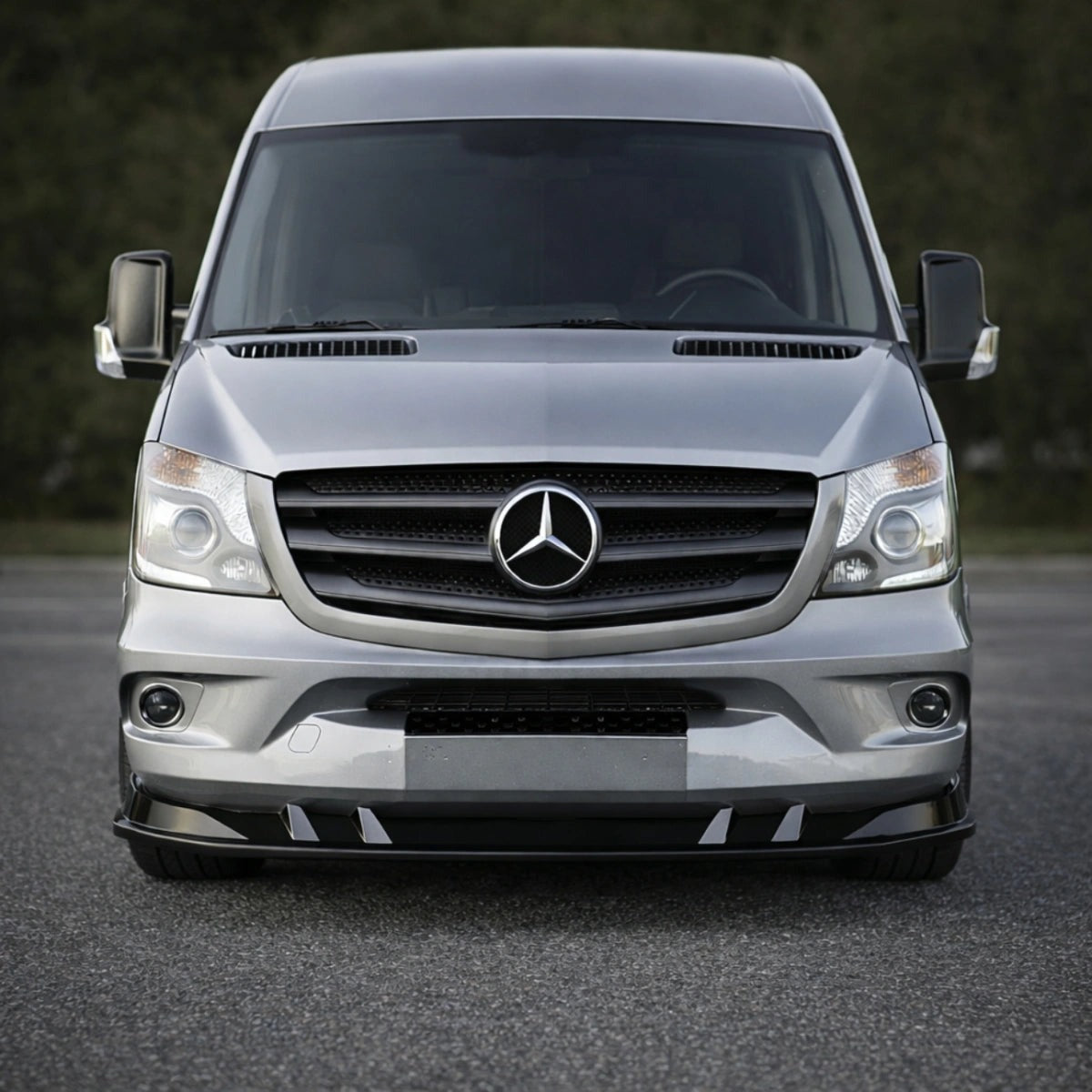 Apex Aero Design Front Splitter Gloss Black (ABS Plastic) – Sport Style for Mercedes Sprinter W906 (2014-2018)