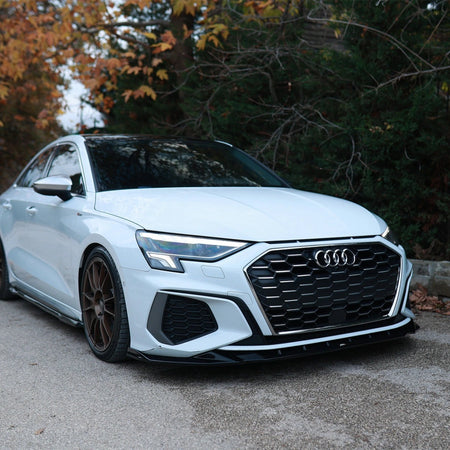 Splitter Delantero Apex Aero Design Audi A3 S-Line 8Y Facelift (ABS Negro Brillante) – Mejora Aerodinámica para Audi A3 2020-2024