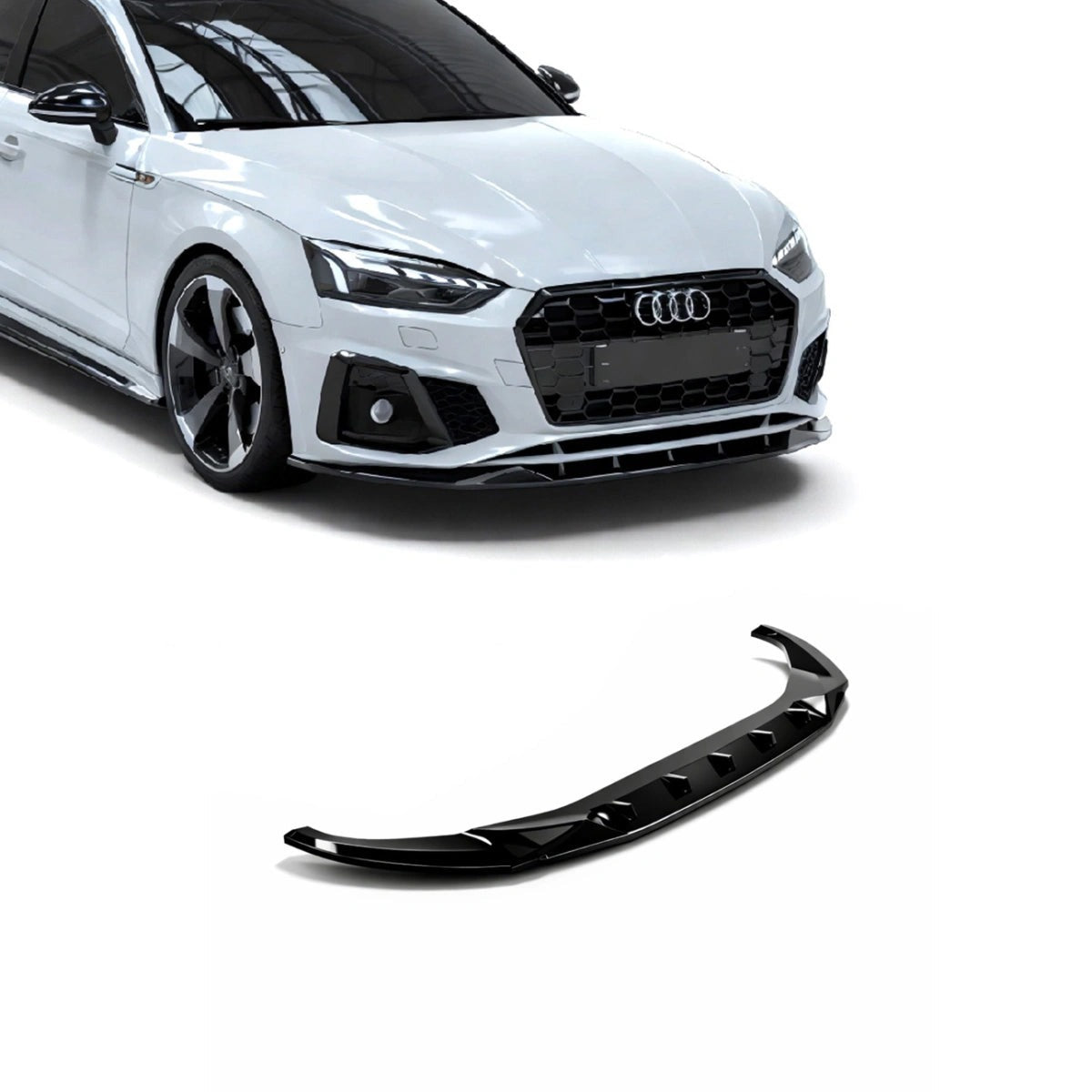 Apex Aero Design Front Splitter Audi A5 / S5 F5 Facelift (Gloss Black ABS) – Aerodynamic Upgrade for Audi A5/S5 (2019-2024)