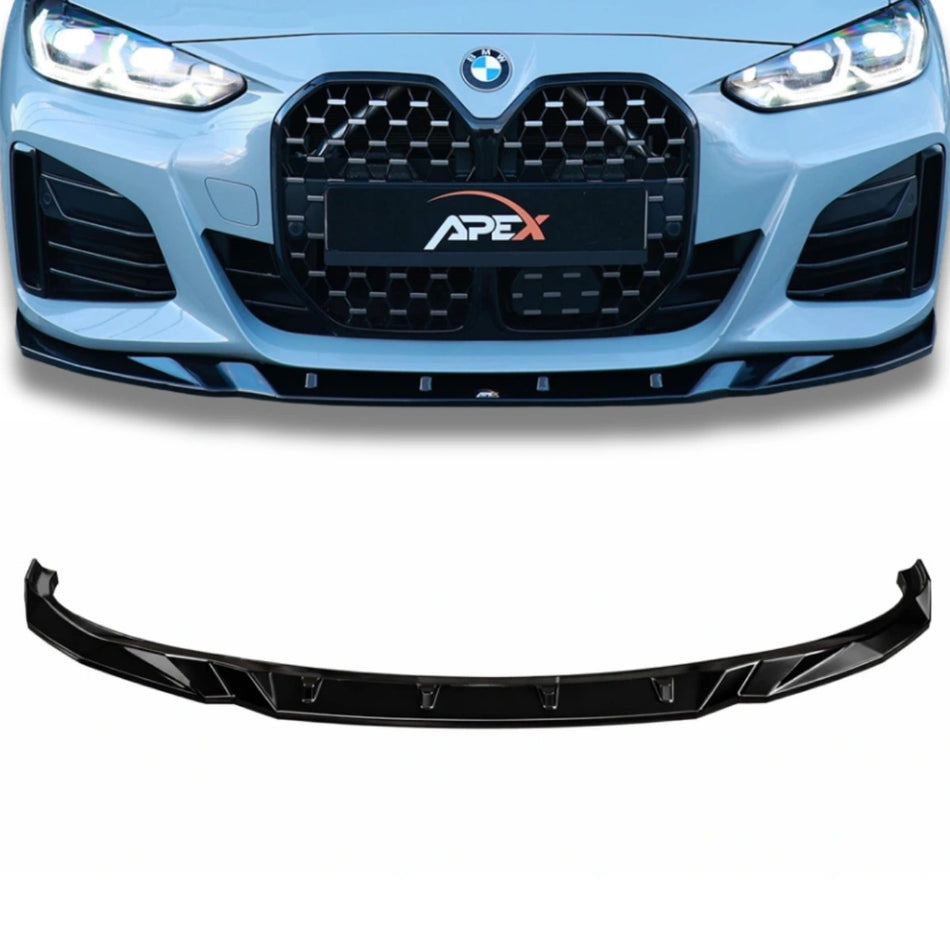 Apex Aero Design Front Splitter (Gloss Black ABS) – Sport Style for BMW 4 Series G26 Gran Coupe (2021+)