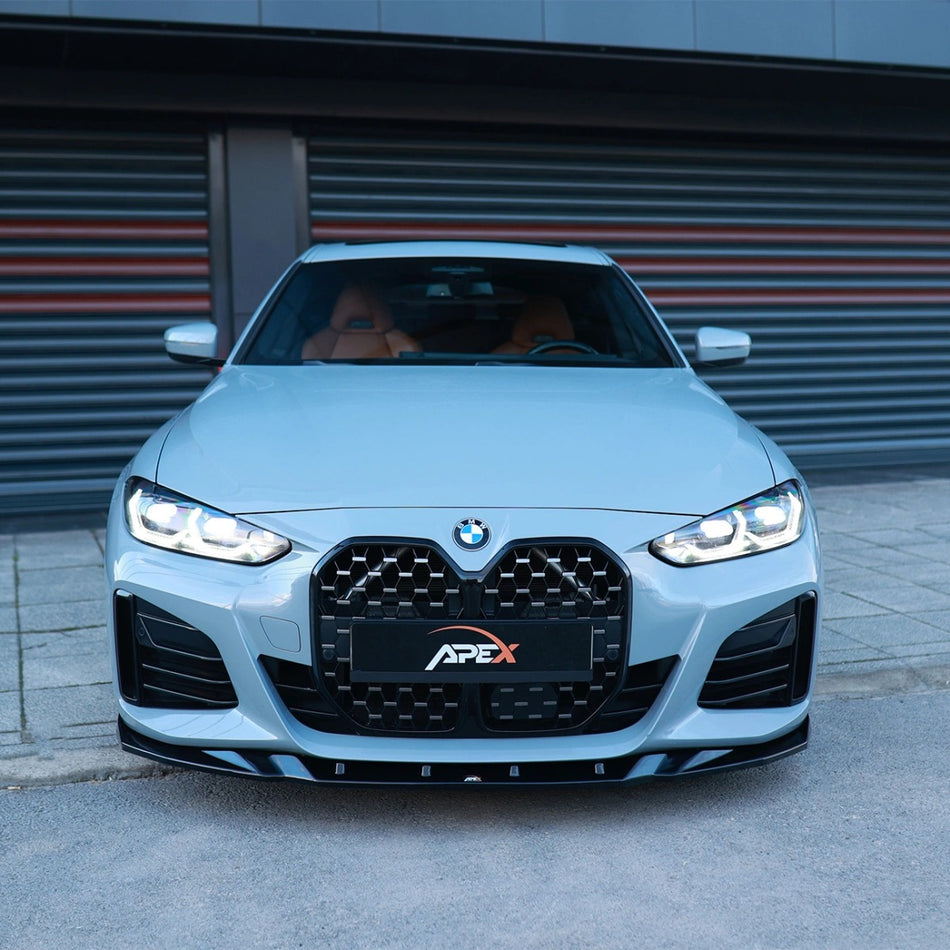 Apex Aero Design Front Splitter (Gloss Black ABS) – Sport Style for BMW 4 Series G26 Gran Coupe (2021+)