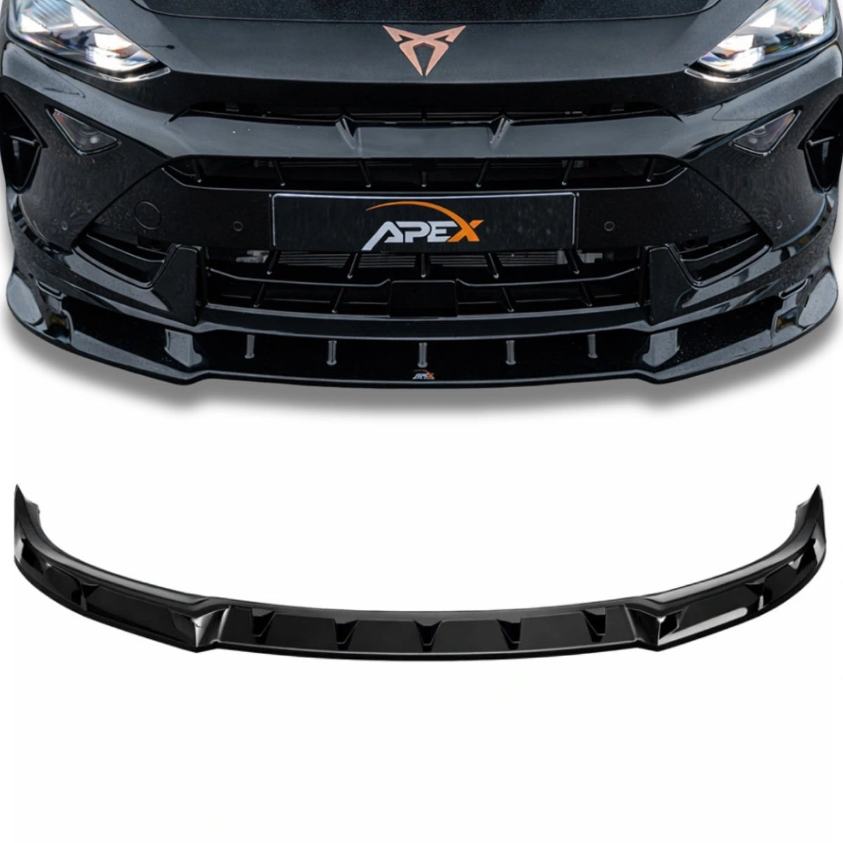 Splitter Delantero V2 Apex Aero Design para Cupra Formentor Facelift (2024+) - Negro Brillante