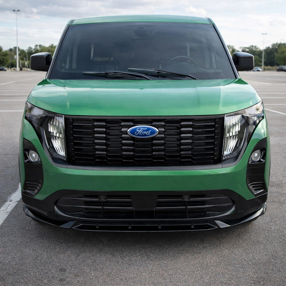 Apex Aero Design Splitter Delantero (ABS Negro Brillante) – Estética Deportiva para Ford Courier Mk2 (2023+)