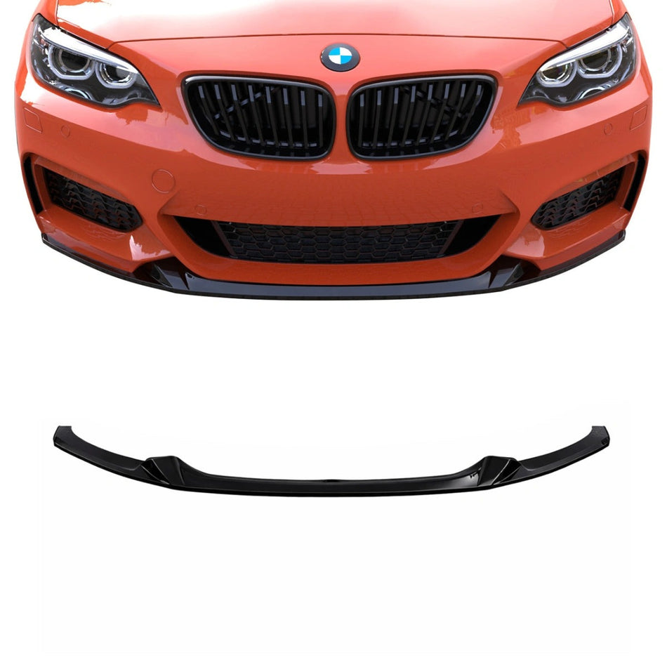 Apex Aero Design Front Splitter (Gloss Black ABS) – Motorsport Styling for BMW 2 Series F22 M-Pack (2013-2019)