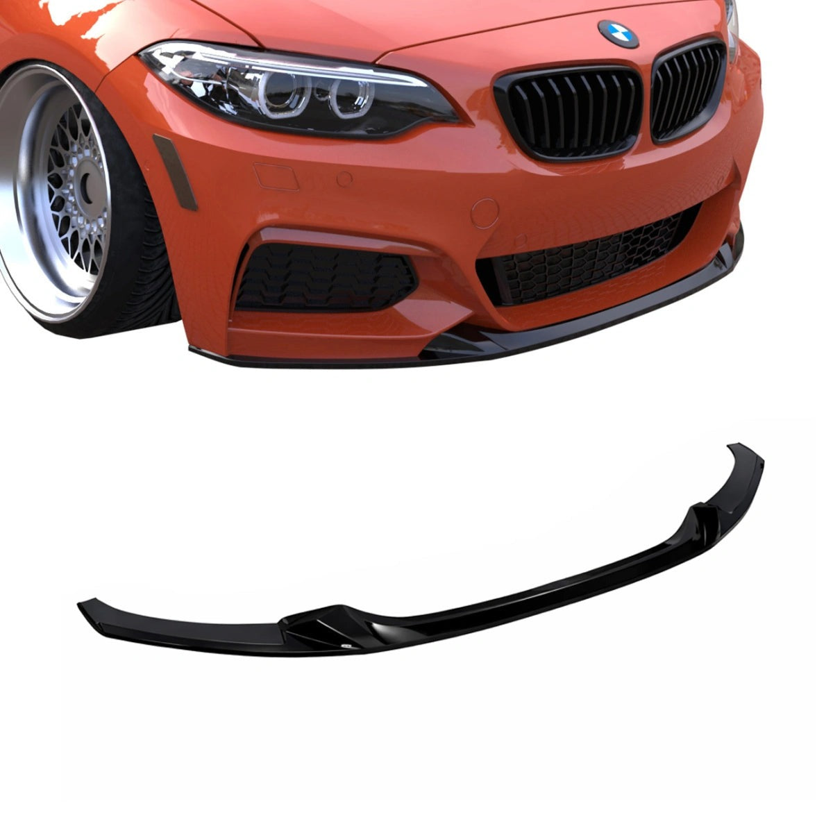 Apex Aero Design Front Splitter (Gloss Black ABS) – Motorsport Styling for BMW 2 Series F22 M-Pack (2013-2019)