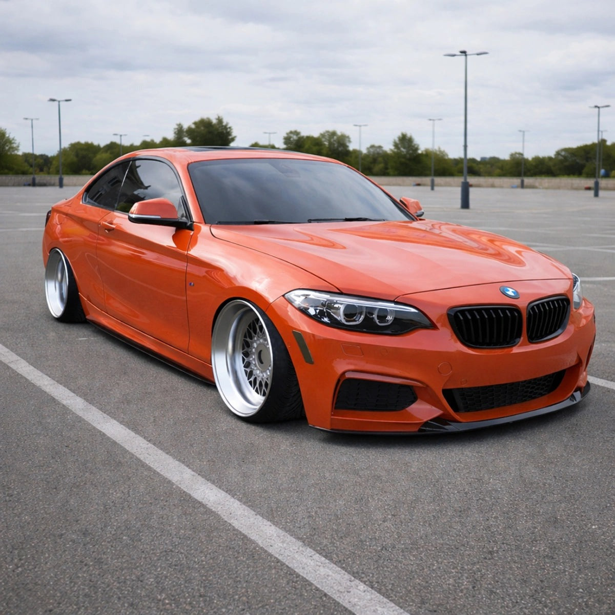 Apex Aero Design Front Splitter (Gloss Black ABS) – Motorsport Styling for BMW 2 Series F22 M-Pack (2013-2019)