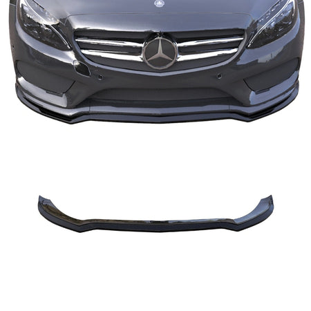 Apex Aero Design Front Splitter (Gloss Black ABS) – Motorsport Style for Mercedes C-Class W205 AMG (2014-2018)