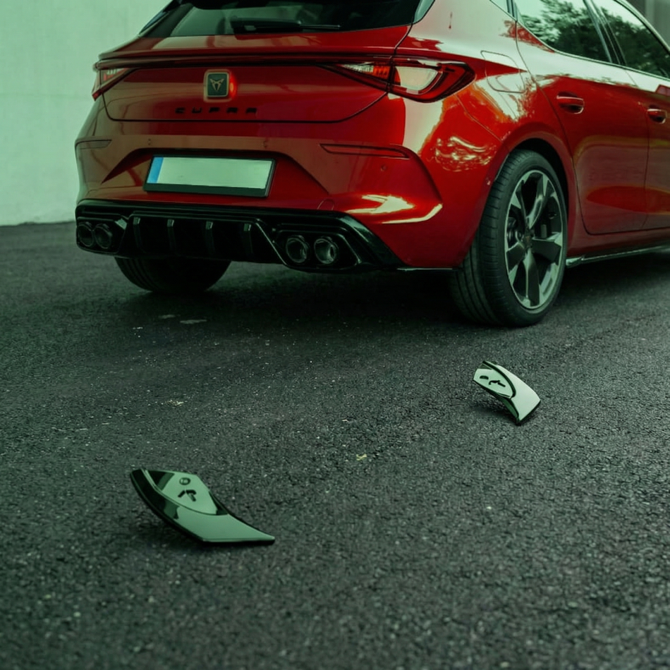Apex Aero Design - Rear Side Splitters (2 Pieces, Gloss Black) – Styling Upgrade for Cupra Leon Mk1 (2020-2024+)