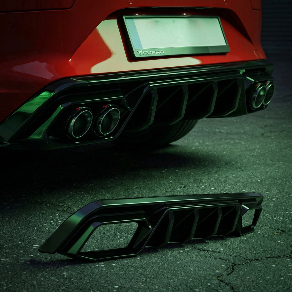 Apex Aero Design Rear Diffuser Gloss Black (ABS) – Sport Styling for Cupra Leon Mk1 (2020-2024)