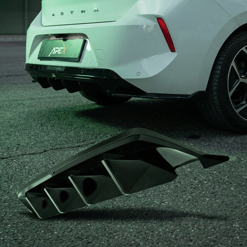 Apex Aero Design Rear Diffuser for Opel Astra L (2020+) - Gloss Black (Sport Style)