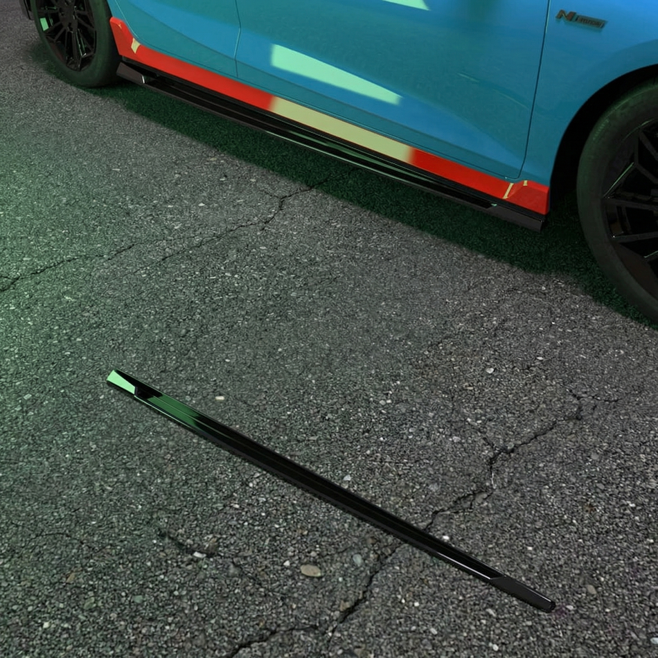 Apex Aero Design Side Skirt Kit 2 Pieces (Gloss Black) – Style and Aerodynamic Upgrade for Hyundai i20N (2020-2024)