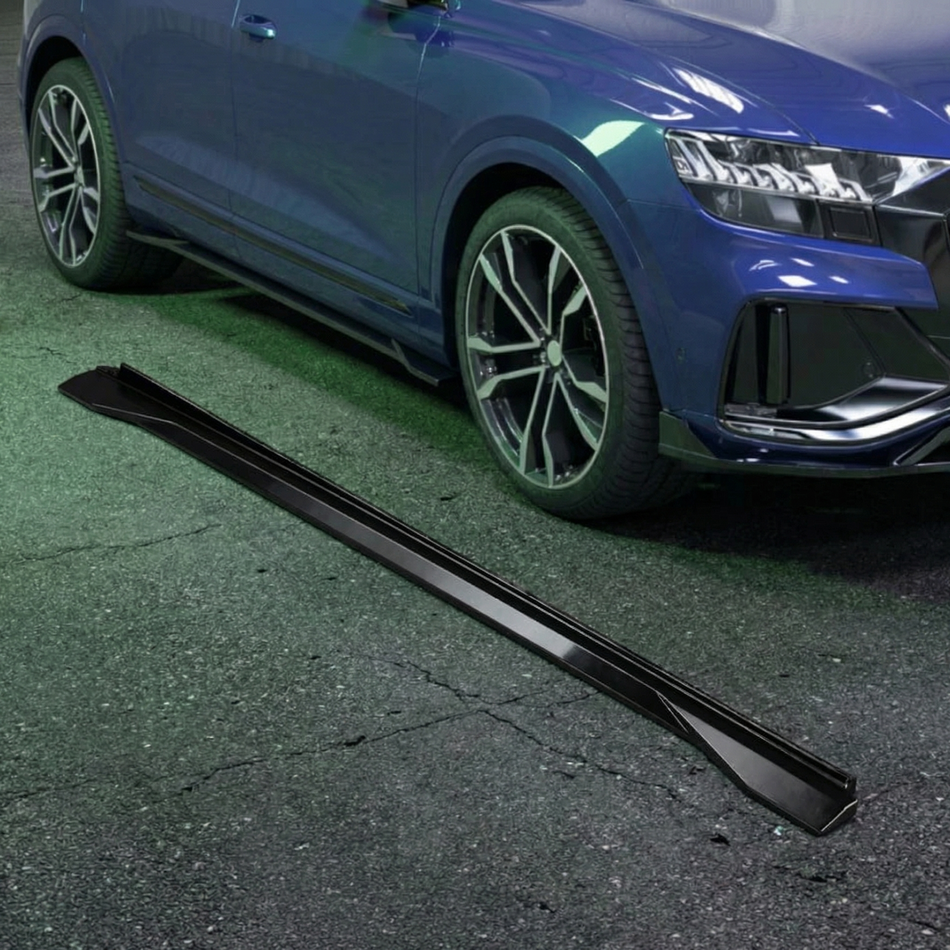 Apex Aero Design Side Skirt Kit 2 Pieces (Gloss Black ABS) – Sport Style for Audi SQ8 Mk1 (2019-2023)