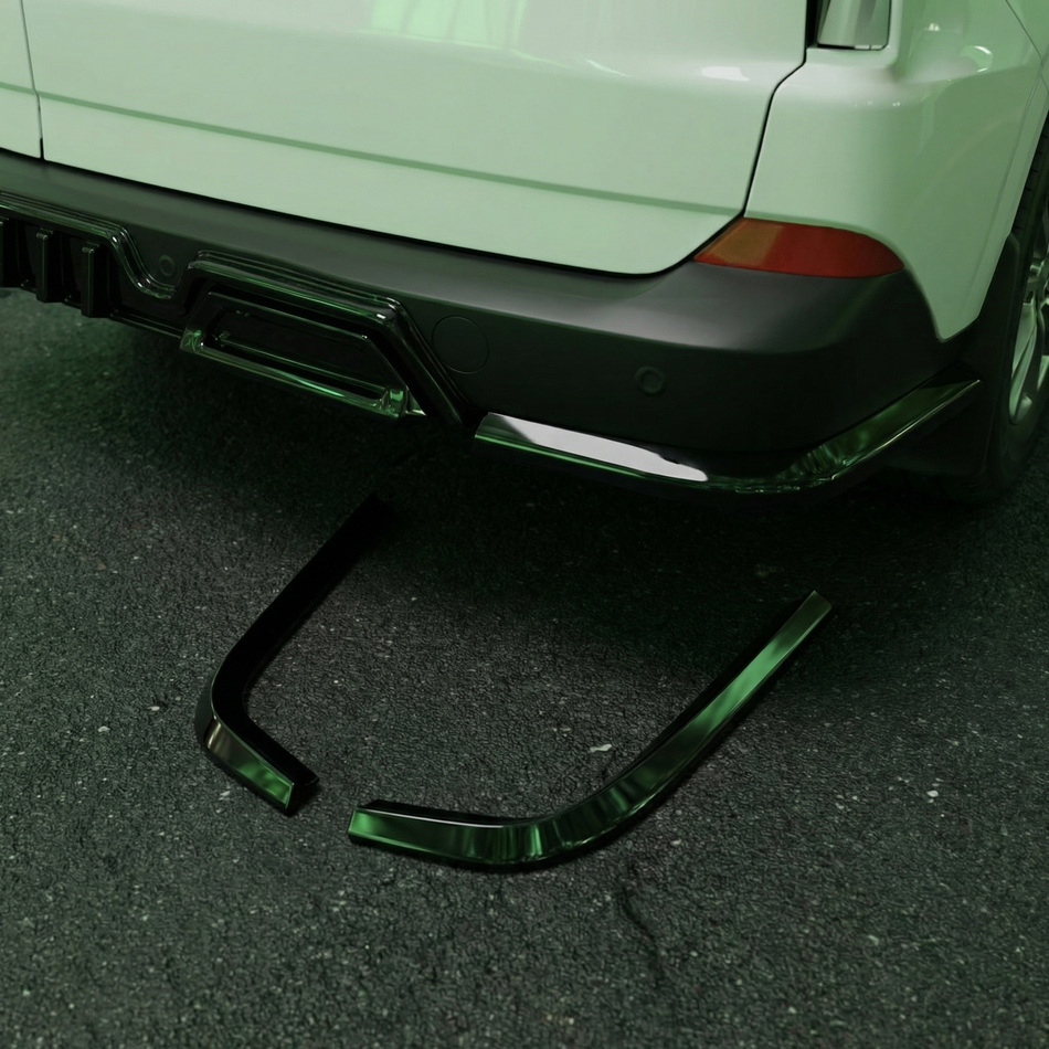 Apex Aero Design Rear Side Splitter (2 Pieces, Gloss Black) – Sport Styling for Ford Transit Custom Mk2 (2023+)