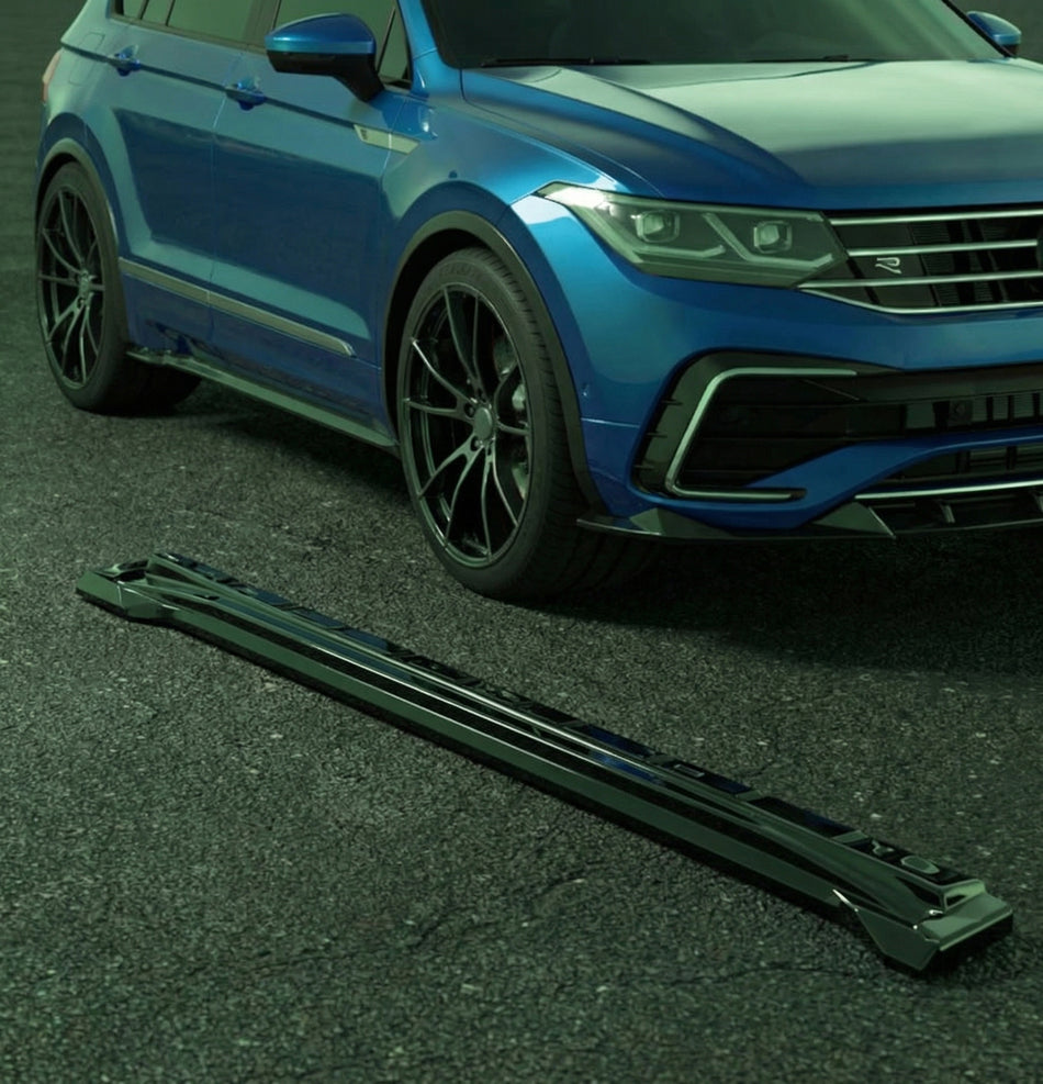 Apex Aero Design Side Skirts Gloss Black (2 Pieces) – Aerodynamic Upgrade for Volkswagen Passat R-Line Mk2 Facelift (2020-2024)