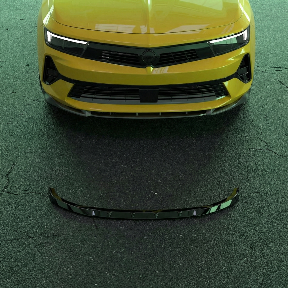 Apex Aero Design Front Splitter (Gloss Black ABS) – Sport Style for Opel Astra L (2020-Present)