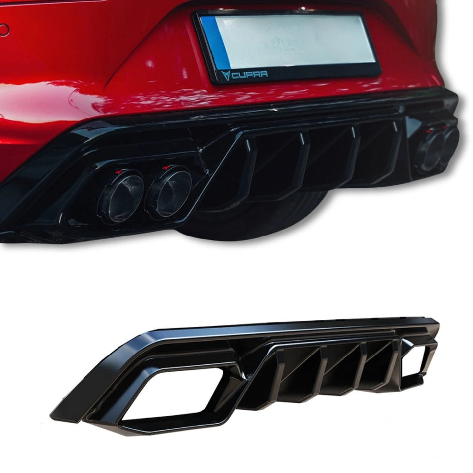 Apex Aero Design Rear Diffuser Gloss Black (ABS) – Sport Styling for Cupra Leon Mk1 (2020-2024)