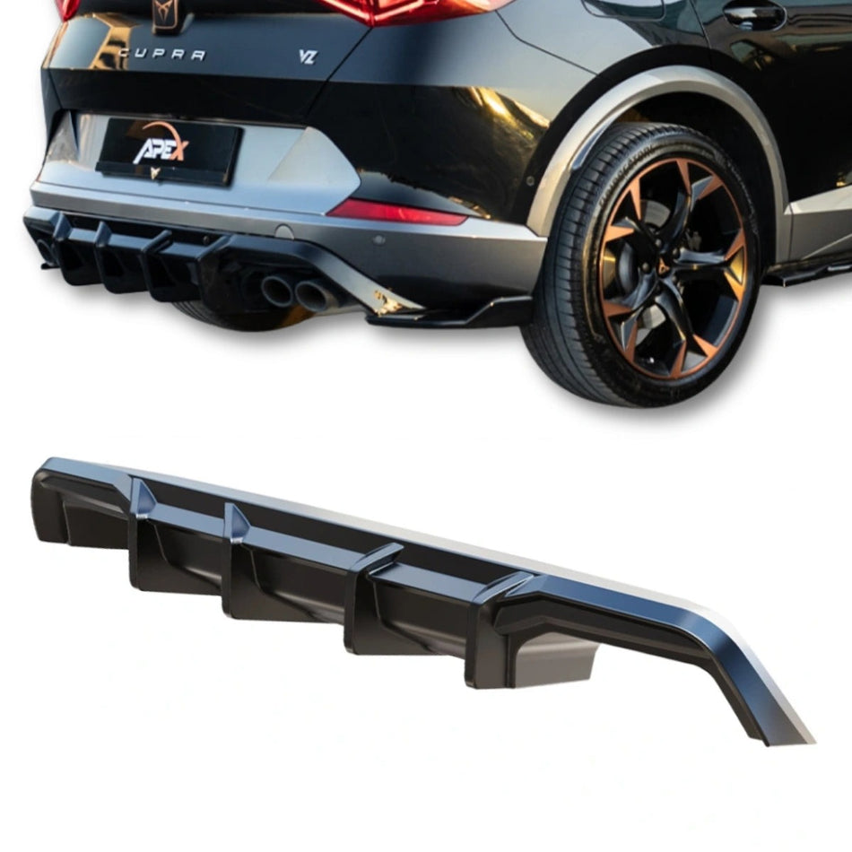 Apex Aero Design Rear Diffuser Gloss Black (ABS) – Racing Styling for Cupra Formentor V2 (2020+)