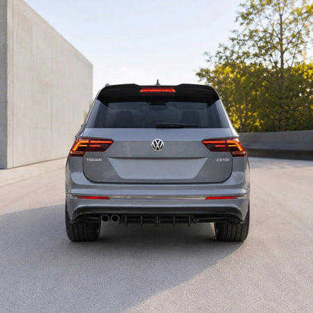 Apex Aero Design Rear Valance / Rear Diffuser (Gloss Black ABS) – Sport Styling for Volkswagen Tiguan Mk2 R-Line (2015-2020)