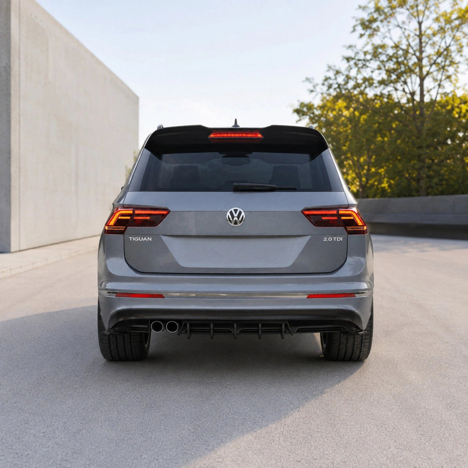 Apex Aero Design Rear Valance / Rear Diffuser (Gloss Black ABS) – Sport Styling for Volkswagen Tiguan Mk2 R-Line (2015-2020)