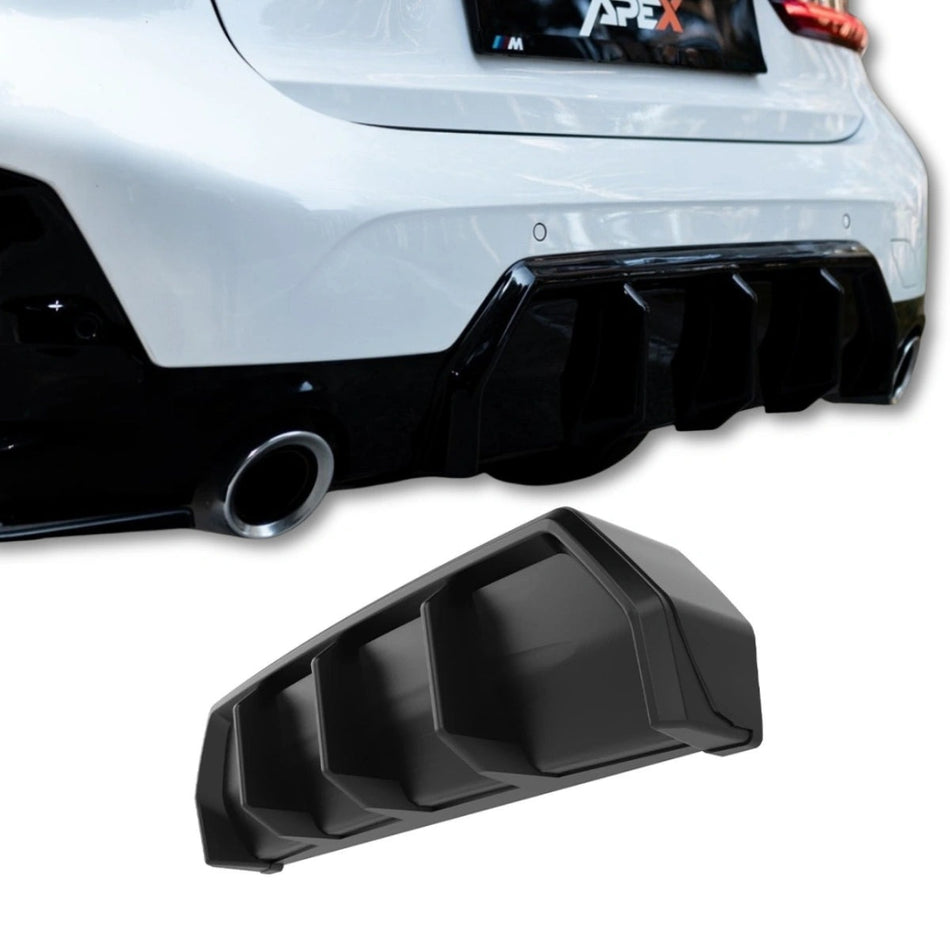 Apex Aero Design Rear Bumper Extension (Gloss Black ABS) – Sport Styling for BMW 3 Series G20/G21 M-Pack Facelift (2022+)
