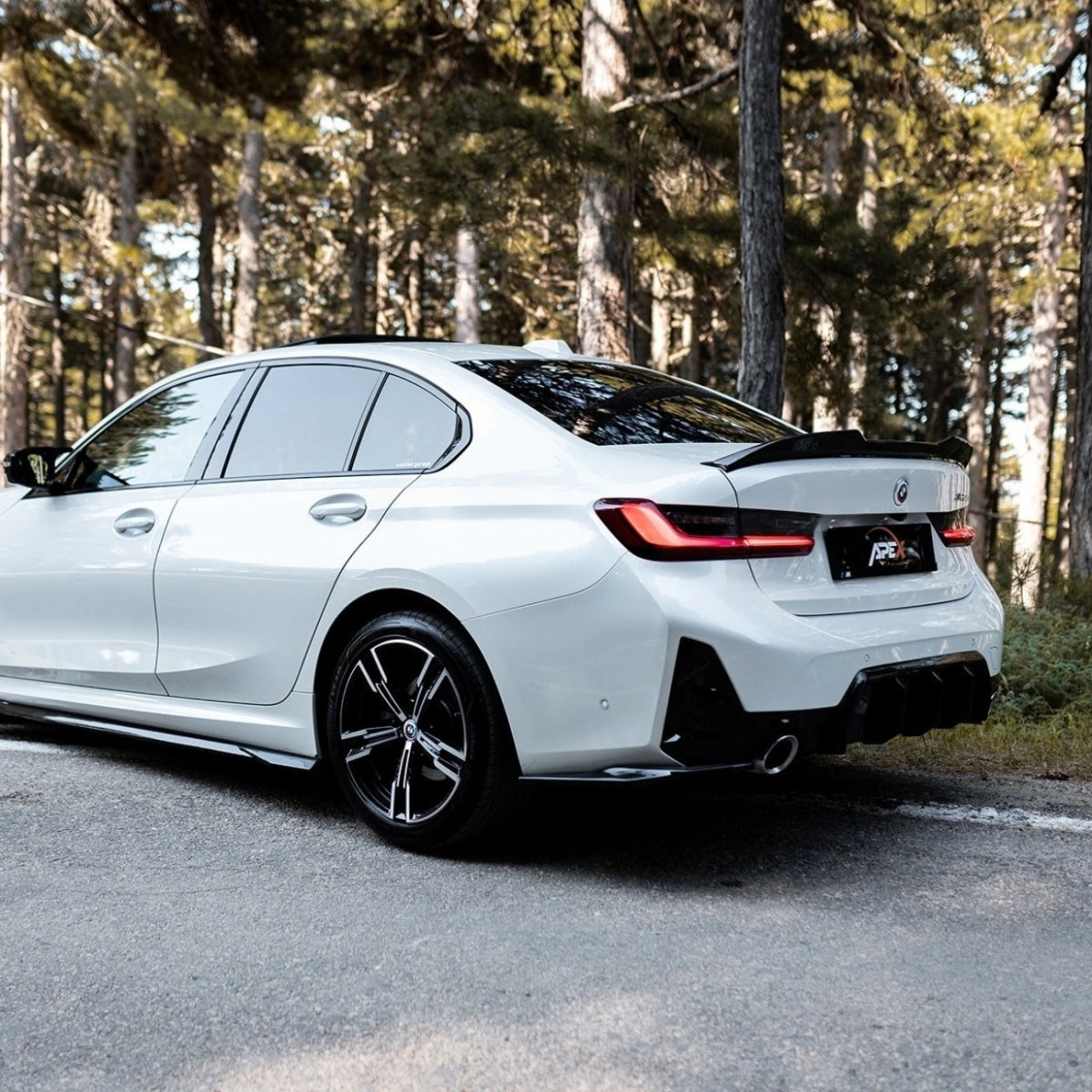 Apex Aero Design Rear Bumper Extension (Gloss Black ABS) – Sport Styling for BMW 3 Series G20/G21 M-Pack Facelift (2022+)