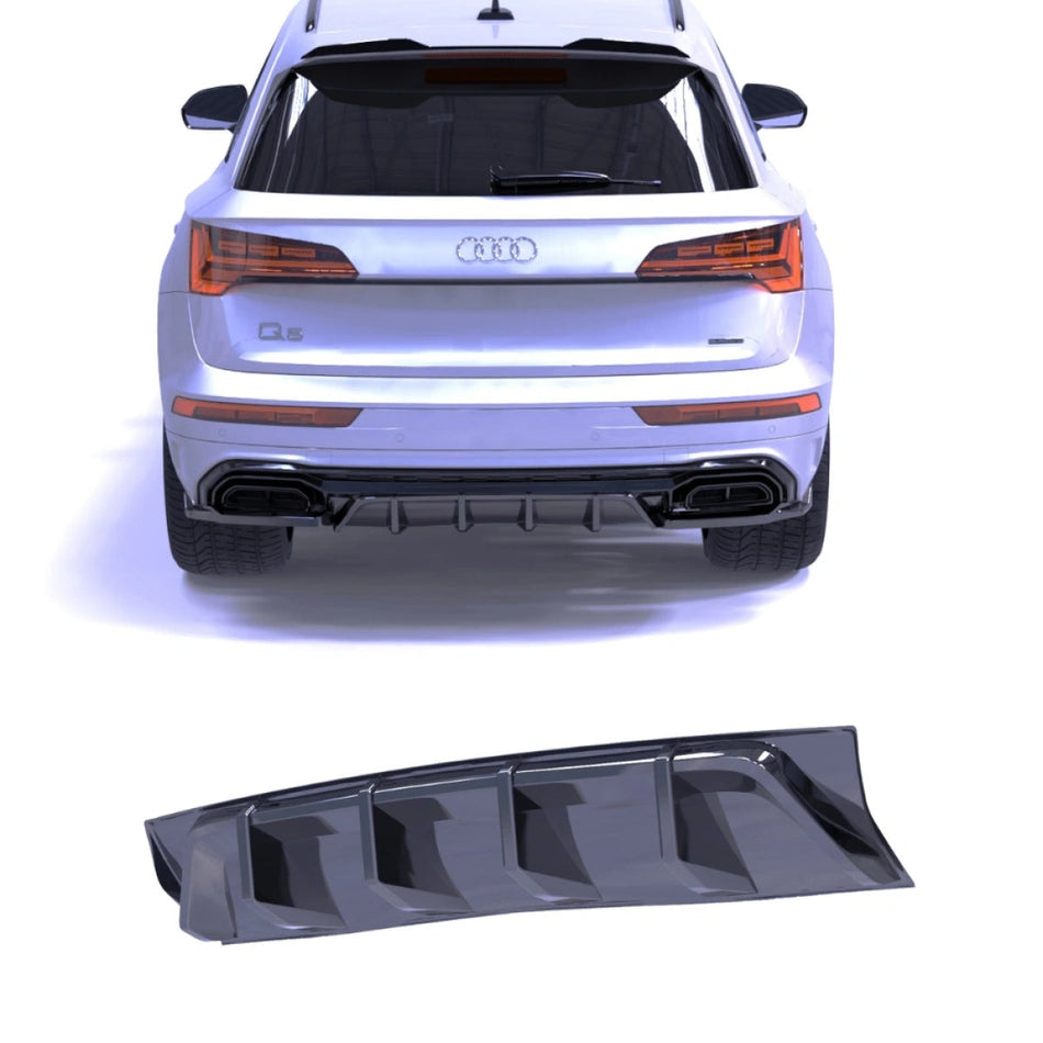 Apex Aero Design Rear Diffuser (Gloss Black ABS) – Motorsport Styling for Audi SQ5 - Q5 S-Line Mk2 Facelift (2020-2024)