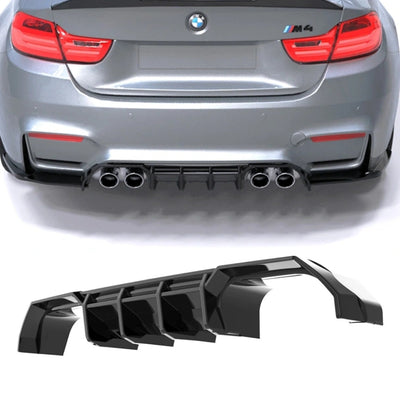 Apex Aero Design Rear Valance / Rear Diffuser (Gloss Black ABS) – Aggressive Styling for BMW M4 F82 (2014-2021)