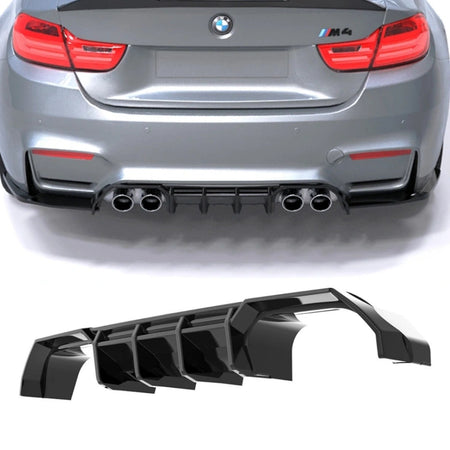 Apex Aero Design Rear Valance / Rear Diffuser (Gloss Black ABS) – Aggressive Styling for BMW M4 F82 (2014-2021)