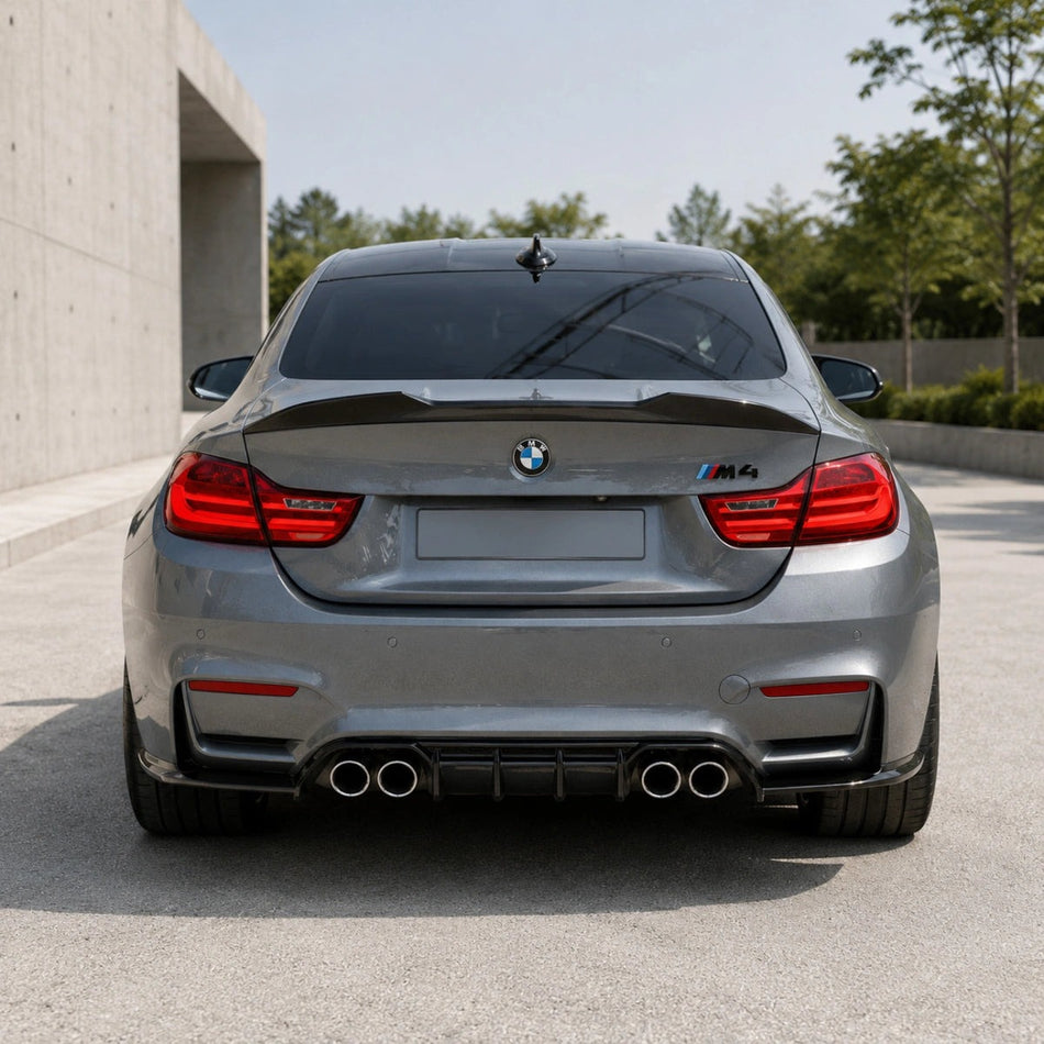 Apex Aero Design Rear Valance / Rear Diffuser (Gloss Black ABS) – Aggressive Styling for BMW M4 F82 (2014-2021)