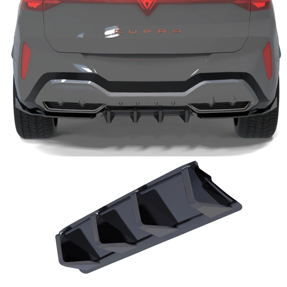 Apex Aero Design Rear Valance / Rear Diffuser (Gloss Black ABS) – Aggressive Diffuser Styling for Cupra Terramar (2024+)