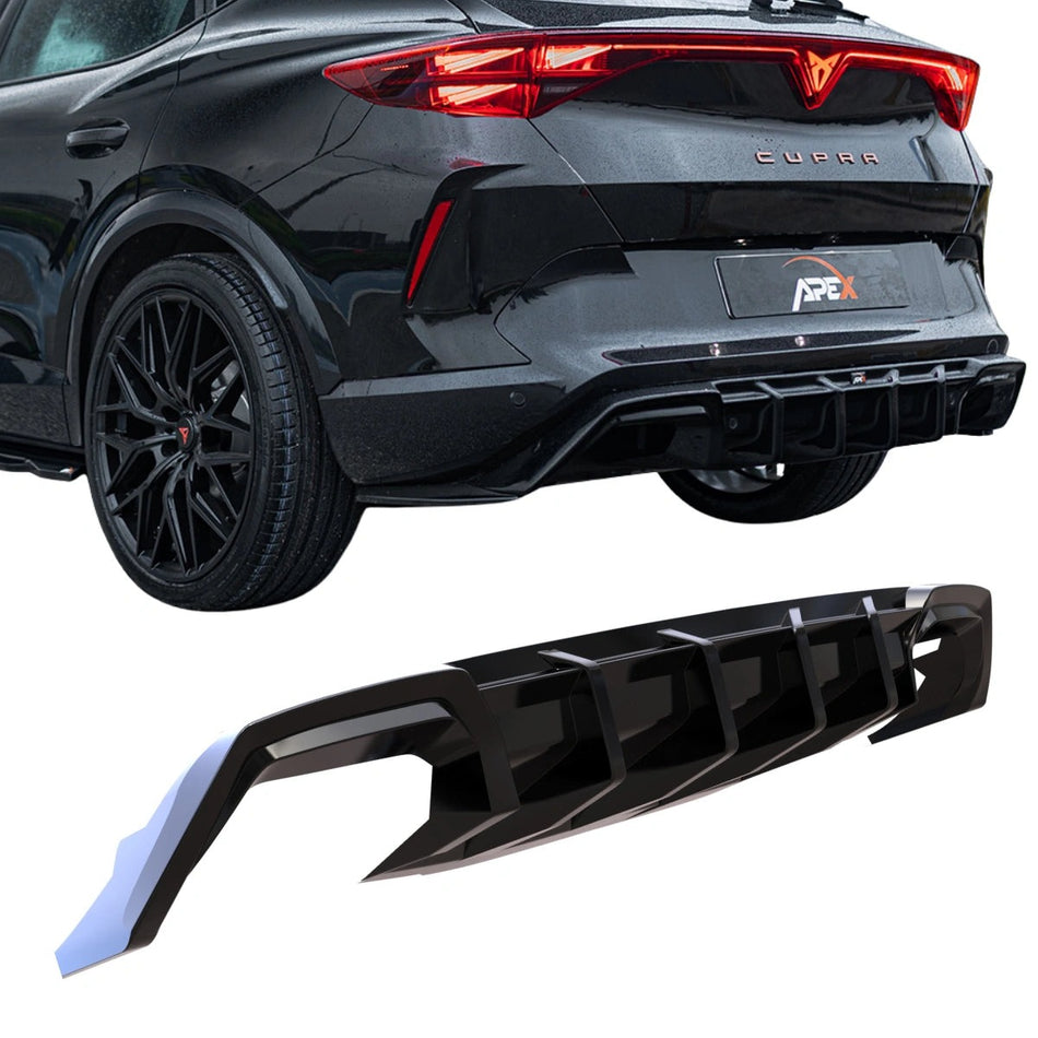 Apex Aero Design Rear Diffuser Gloss Black (High-Quality ABS) – Sport Styling for Cupra Formentor (2020-2024)