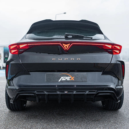 Difusor Trasero Apex Aero Design Negro Brillante (ABS de Alta Calidad) – Estilo Deportivo para Cupra Formentor (2020-2024)