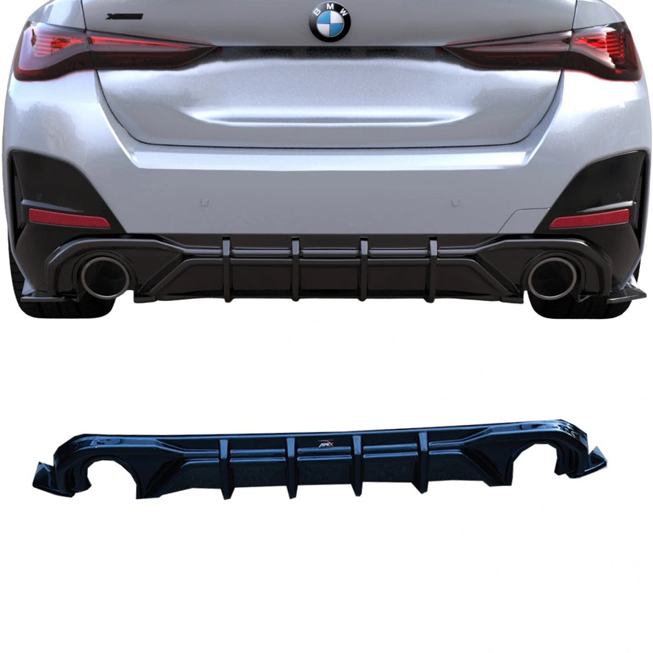 Apex Aero Design G26-RV Rear Diffuser (Gloss Black) – Racing Styling for BMW 4 Series G26 Gran Coupe (2021+)