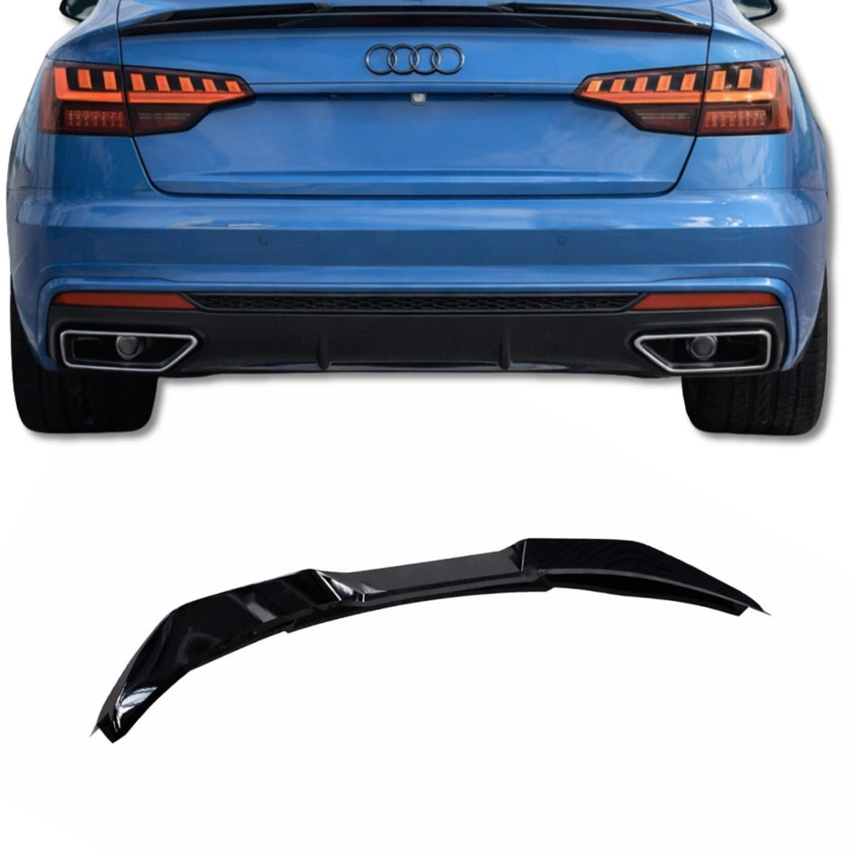 Apex Aero Design Rear Spoiler Gloss Black (ABS) – Style and Aerodynamic Upgrade for Audi A4 S-Line / S4 B9 Facelift