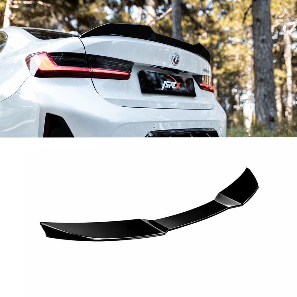 Apex Aero Design Rear Spoiler (Gloss Black ABS) – Motorsport Styling for BMW 3 Series M-Pack G20-G21 Facelift & M3 G80 (2022+)