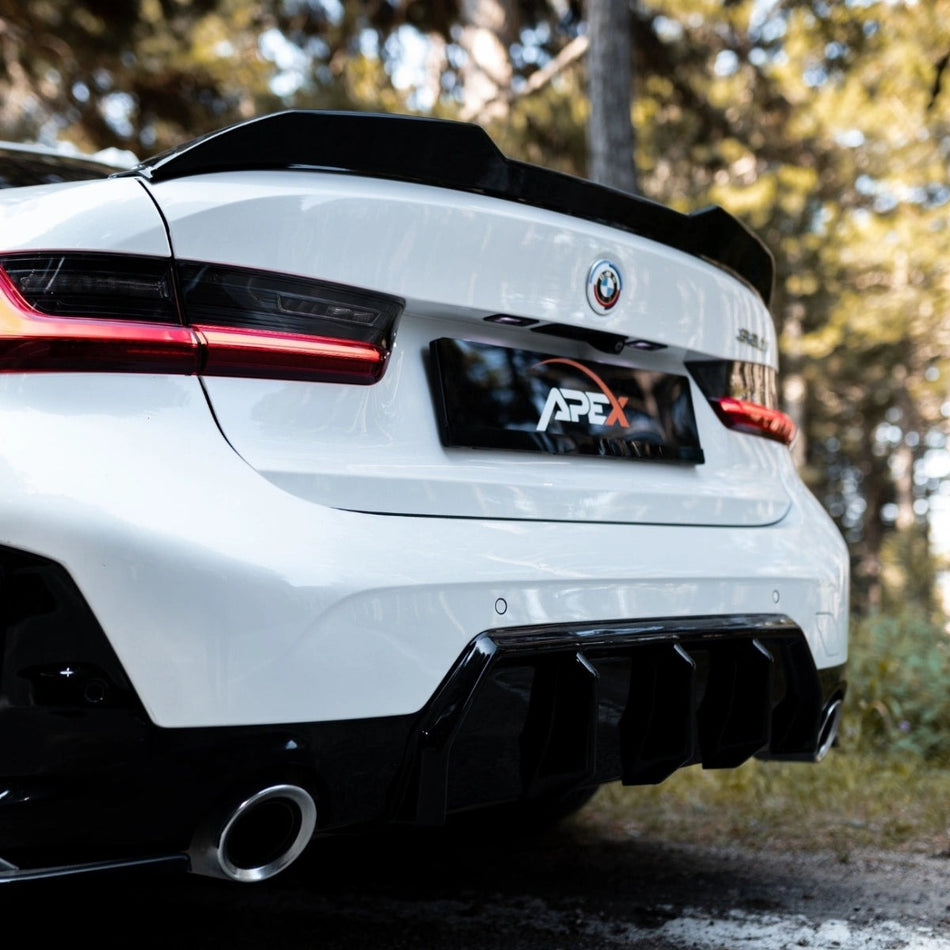 Apex Aero Design Rear Spoiler (Gloss Black ABS) – Motorsport Styling for BMW 3 Series M-Pack G20-G21 Facelift & M3 G80 (2022+)