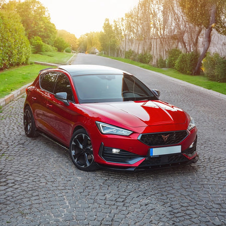 Taloneras Apex Aero Design Negro Brillante (Juego de 2 Piezas) – Estilo Deportivo para Cupra Leon y Seat Leon FR Mk4 (2020-2024+)