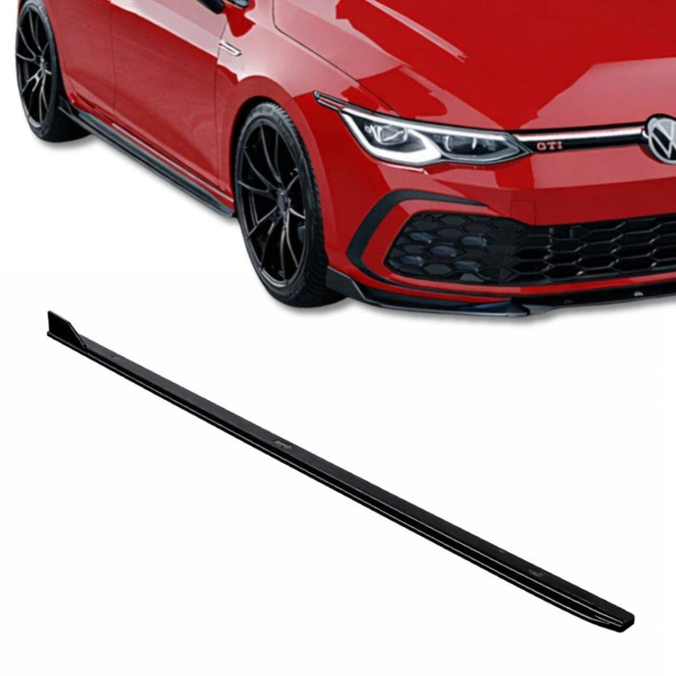 Apex Aero Design Side Skirts (Gloss Black ABS) – Sport Styling for Volkswagen Golf Mk8 GTI (2020-2024)