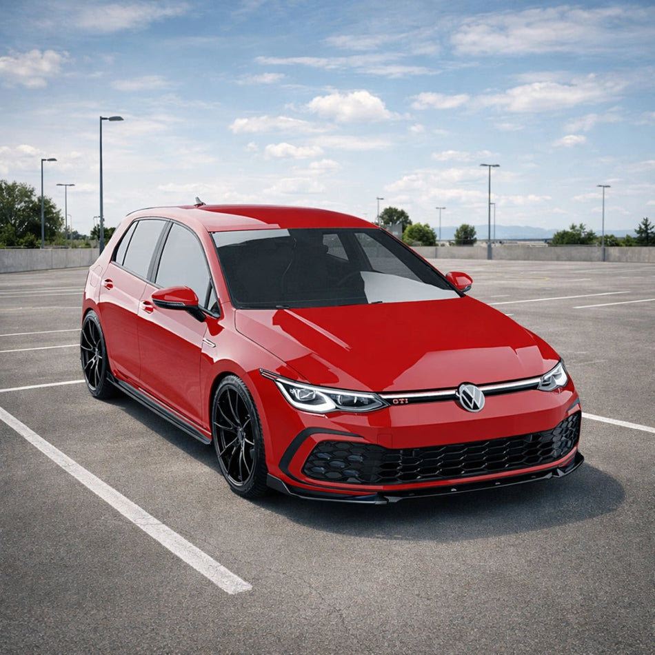 Apex Aero Design Side Skirts (Gloss Black ABS) – Sport Styling for Volkswagen Golf Mk8 GTI (2020-2024)