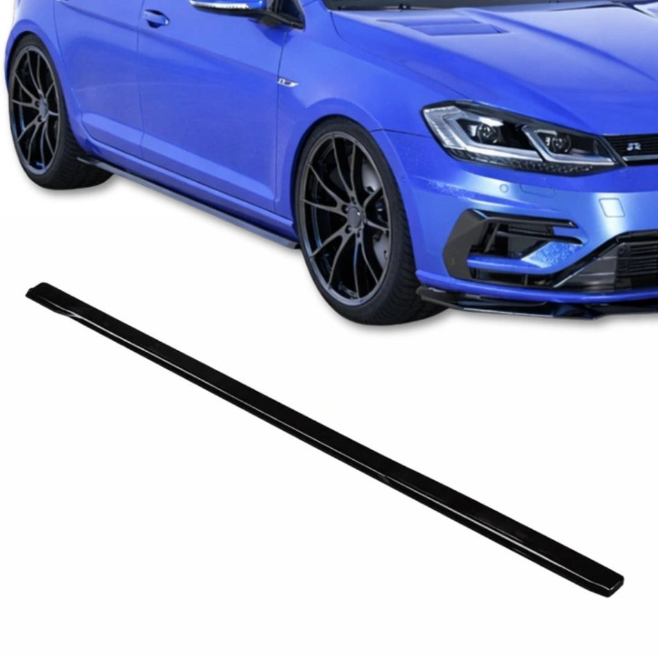 Apex Aero Design Side Skirts (Gloss Black ABS) – Sport Styling for Volkswagen Golf Mk7.5 R (2017-2020)