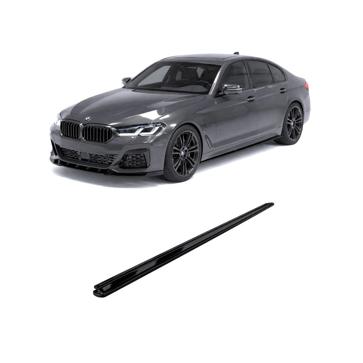 Set de Faldones Laterales Apex Aero Design SS-AAD-021 (2 Piezas, Negro Brillante) – Mejora Estética para BMW Serie 5 G30 G31 M-Pack (2017-2023)