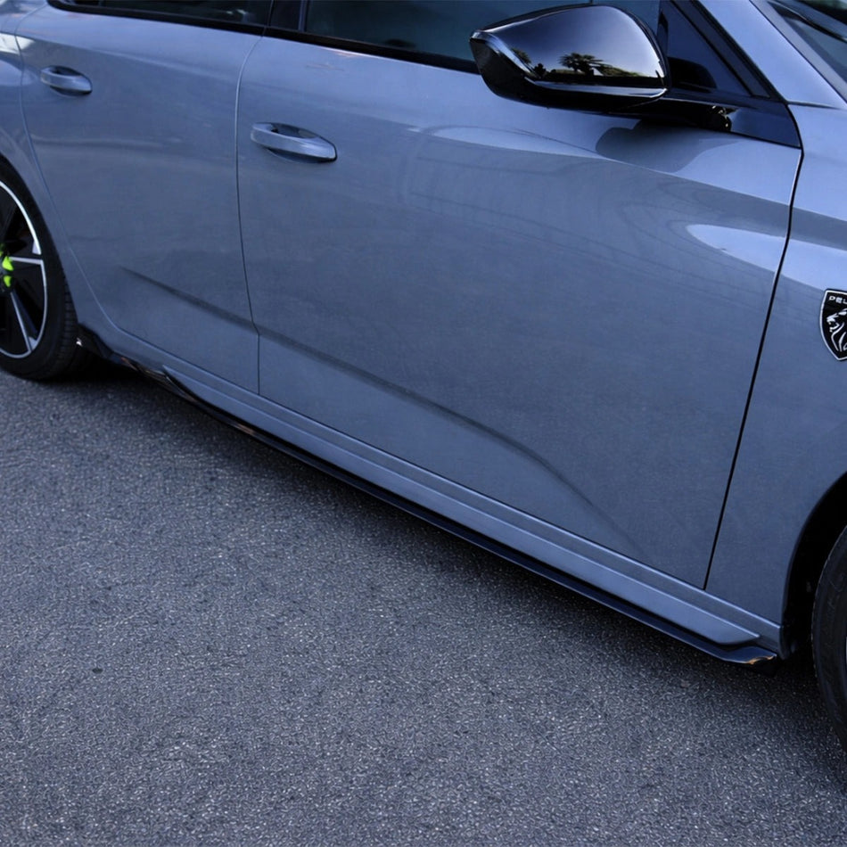 Apex Aero Design Side Skirts Gloss Black (Premium ABS) – Sport Style for Peugeot 308 GT Mk3 Hatchback & SW (2021+)