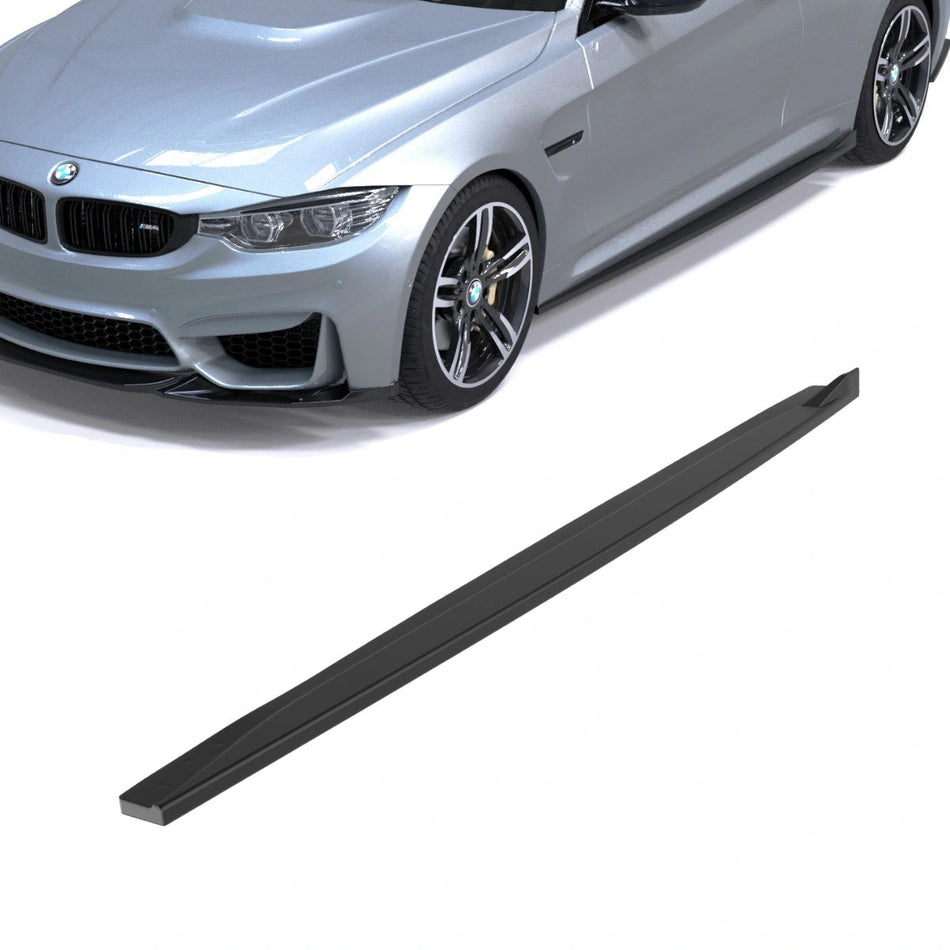 Apex Aero Design Side Skirts Gloss Black (ABS) – Sport Styling Kit for BMW M4 F82 (2014-2021)