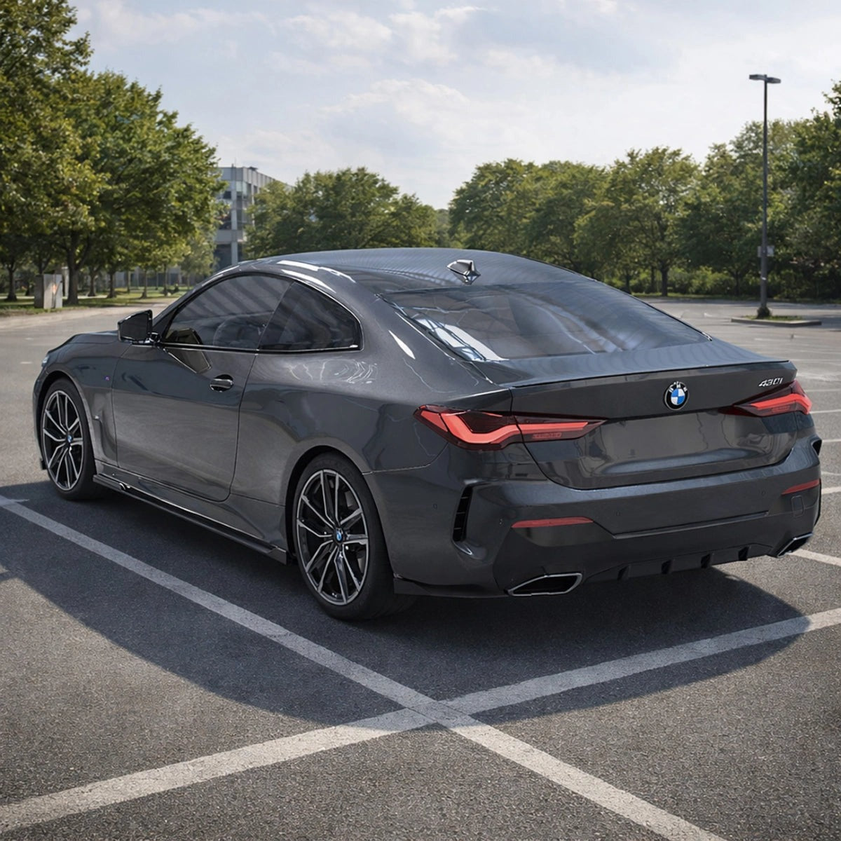Taloneras Apex Aero Design (ABS Negro Brillante) – Estética Motorsport para BMW Serie 4 Coupé G22-G23 (2020-2024)