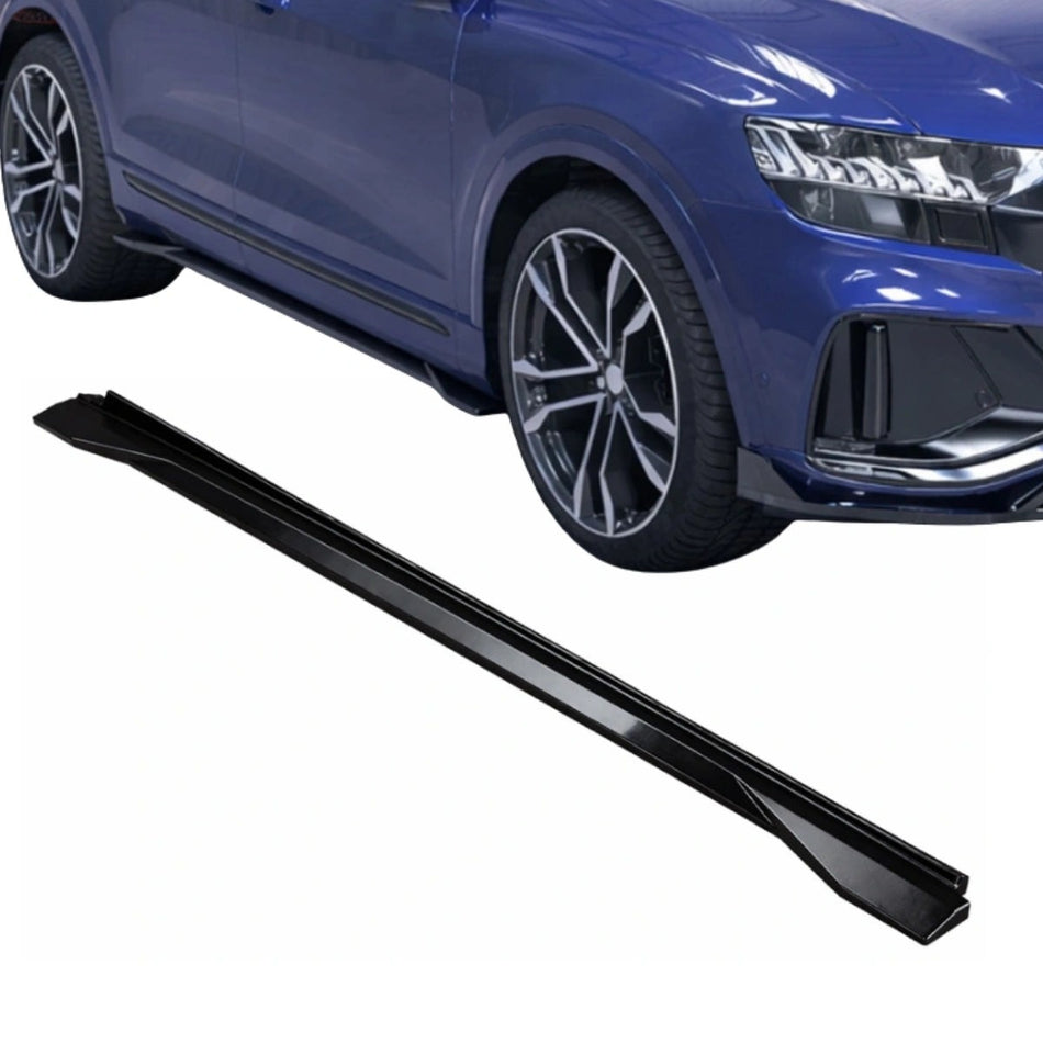 Apex Aero Design Side Skirt Kit 2 Pieces (Gloss Black ABS) – Sport Style for Audi SQ8 Mk1 (2019-2023)