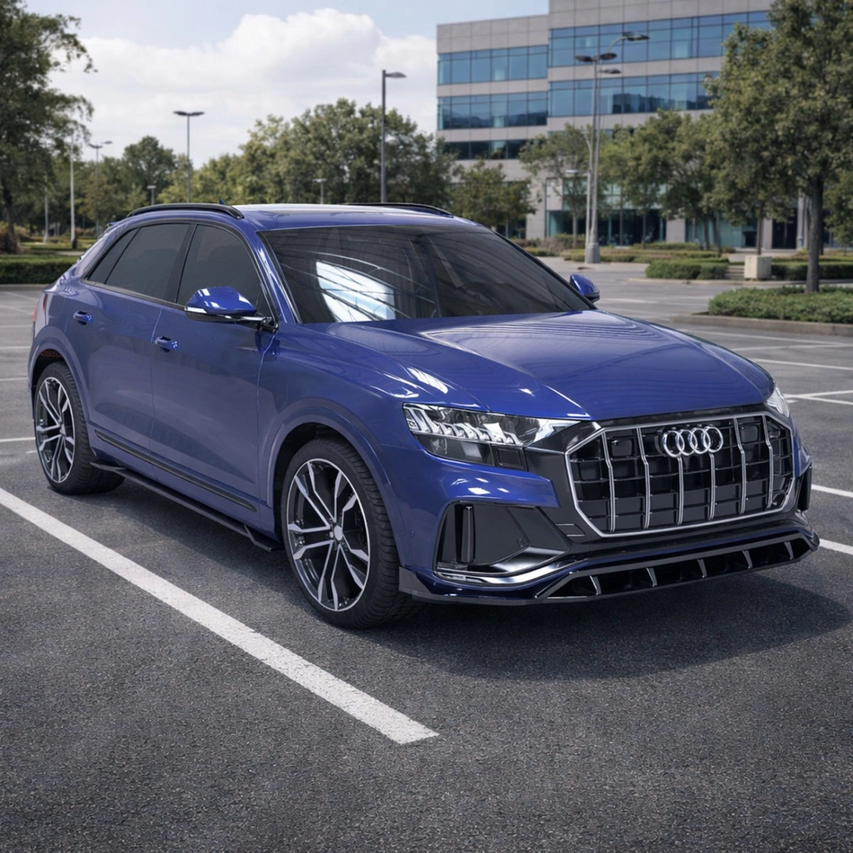 Kit de Faldones Laterales 2 Piezas Apex Aero Design (ABS Negro Brillante) - Estilo Deportivo para Audi SQ8 Mk1 (2019-2023)