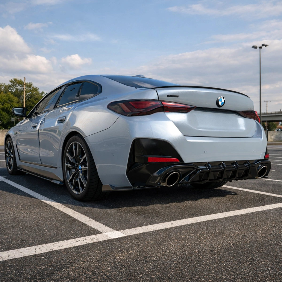Taloneras Laterales Apex Aero Design BMW Serie 4 G26 Gran Coupé (2021+) (Negro Brillante) – Estilo Deportivo para BMW
