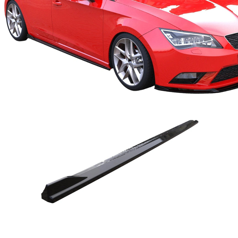 Apex Aero Design Side Skirts (Gloss Black ABS) – Sport Styling for Seat Leon FR - Cupra - Standard Mk3 - Mk3 Facelift (2012-2020)